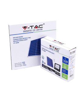 Projektor LED Solarny V-TAC 20W IP65 VT-60W 6000K 1650lm 2 Lata Gwarancji