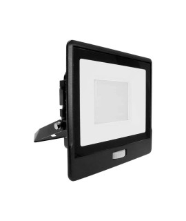 Projektor LED V-TAC 50W SAMSUNG CHIP Czujnik Ruchu Czarny Z MUFĄ VT-158S 4000K 4000lm 5 Lat Gwarancji
