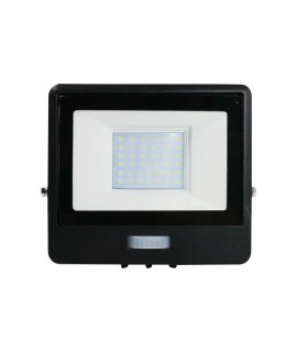 Projektor LED V-TAC 30W SAMSUNG CHIP Czujnik Ruchu Czarny Przewód 1M VT-138S-1 4000K 2340lm 5 Lat Gwarancji