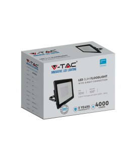 Projektor LED V-TAC 50W SAMSUNG CHIP Czarny Z MUFĄ VT-158 6400K 4000lm 5 Lat Gwarancji