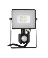 Projektor LED V-TAC 10W SAMSUNG CHIP Czujnik Ruchu Funkcja Cut-OFF Czarny VT-10-S 3000K 800lm 5 Lat Gwarancji