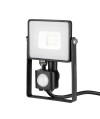 Projektor LED V-TAC 10W SAMSUNG CHIP Czujnik Ruchu Funkcja Cut-OFF Czarny VT-10-S 3000K 800lm 5 Lat Gwarancji