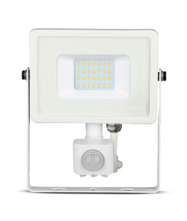 Projektor LED V-TAC 20W SAMSUNG CHIP Czujnik Ruchu Funkcja Cut-OFF Biały VT-20-S 3000K 1600lm 5 Lat Gwarancji