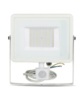 Projektor LED V-TAC 50W SAMSUNG CHIP Czujnik Ruchu Funkcja Cut-OFF Biały VT-50-S 6400K 4000lm 5 Lat Gwarancji