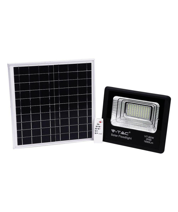 Projektor LED Solarny V-TAC 20W IP65 VT-60W 6000K 1650lm 2 Lata Gwarancji