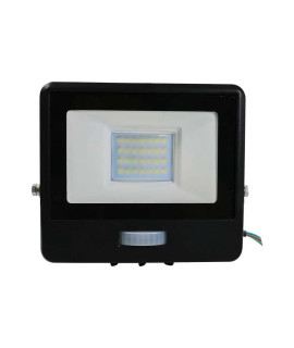 Projektor LED V-TAC 20W SAMSUNG CHIP Czujnik Ruchu Czarny Przewód 1M VT-128S-1 4000K 1510lm 5 Lat Gwarancji