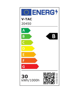 Projektor LED V-TAC 30W G8 Czarny 185Lm/W EVOLUTION VT-30185 6400K 4720lm 5 Lat Gwarancji