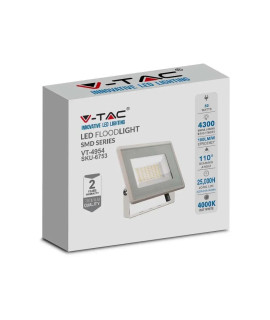 Projektor LED V-TAC 50W SMD F-CLASS Biały VT-4954 6400K 4300lm 2 Lata Gwarancji