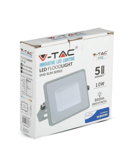Projektor LED V-TAC 10W SAMSUNG CHIP Szary VT-10 4000K 800lm 5 Lat Gwarancji