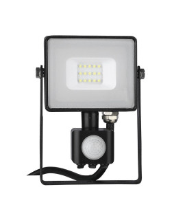 Projektor LED V-TAC 10W SAMSUNG CHIP Czujnik Ruchu Funkcja Cut-OFF Czarny VT-10-S 3000K 800lm 5 Lat Gwarancji