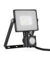 Projektor LED V-TAC 10W SAMSUNG CHIP Czujnik Ruchu Funkcja Cut-OFF Czarny VT-10-S 3000K 800lm 5 Lat Gwarancji
