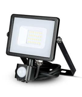Projektor LED V-TAC 20W SAMSUNG CHIP Czujnik Ruchu Funkcja Cut-OFF Czarny VT-20-S 3000K 1600lm 5 Lat Gwarancji