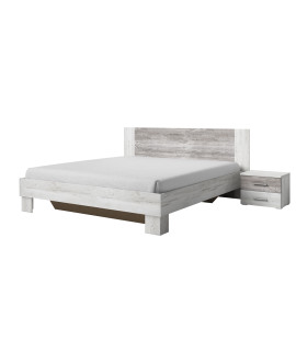 Łóżko + stoliki nocne 160x200 VERA VE51 canyon arctic pine