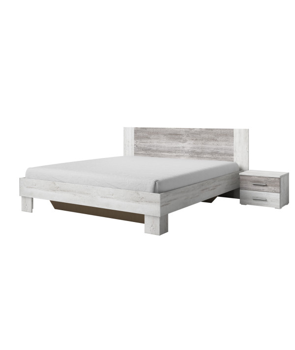 Łóżko + stoliki nocne 160x200 VERA VE51 canyon arctic pine Łóżko + stoliki nocne 160x200 VERA VE51 canyon arctic pine