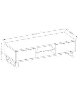 Komoda RTV HALLE HL40 dąb wallace