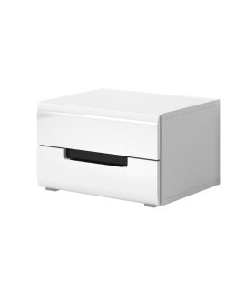 Stolik nocny HR22 HEKTOR Biały laminat/ biały połysk + membrana