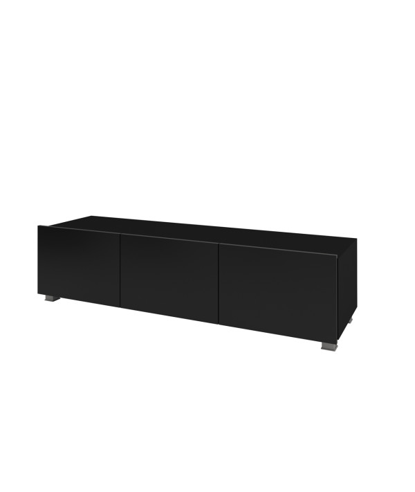 Komoda RTV 150 CALABRIA CL4 czarny / czarny połysk