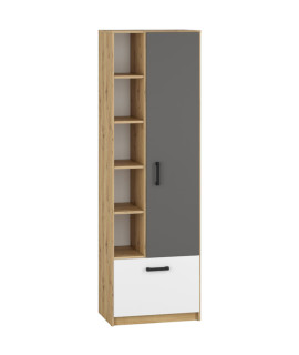 Regał FIJI FJ03 60 dąb artisan / biały / antracyt