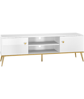 Szafka RTV GOLDEN GL06 biały połysk