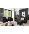 Pufa SOLVO A manila dark grey czarny