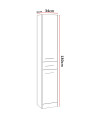 Szafka łazienkowa wysoka SLIM SL1 biały laminat