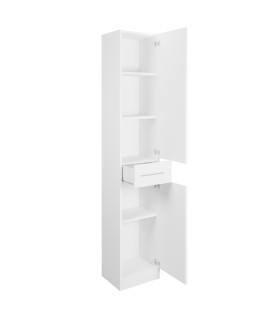 Szafka łazienkowa wysoka SLIM SL1 czarny / dąb artisan laminat