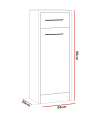 Szafka łazienkowa niska SLIM / NICO SL3 biały laminat