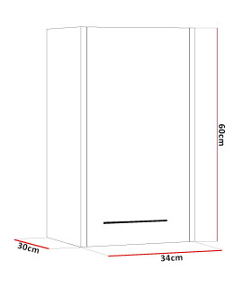 Szafka łazienkowa wisząca SLIM / NICO SL4 biały laminat