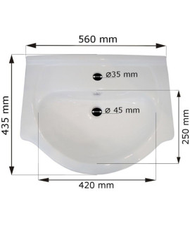 Umywalka ceramiczna SLIM / NICO SL6