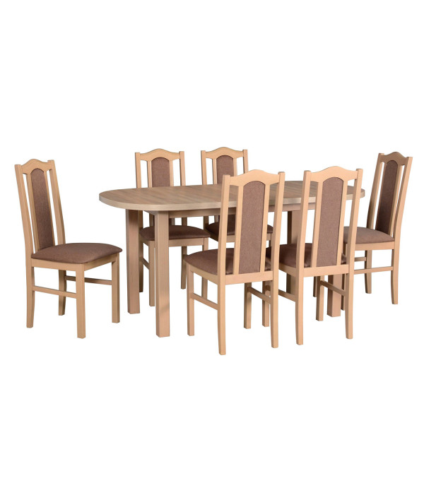Stół WENUS 1 + krzesła BOS 2 (6szt.) - zestaw DX2 Stół WENUS 1 + krzesła BOS 2 (6szt.) - zestaw DX2