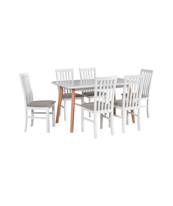 Stół OSLO 7 + krzesła MILANO 1 (6szt.) - zestaw DX35A