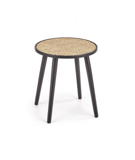 Ława JAKARTA czarny / naturalny rattan