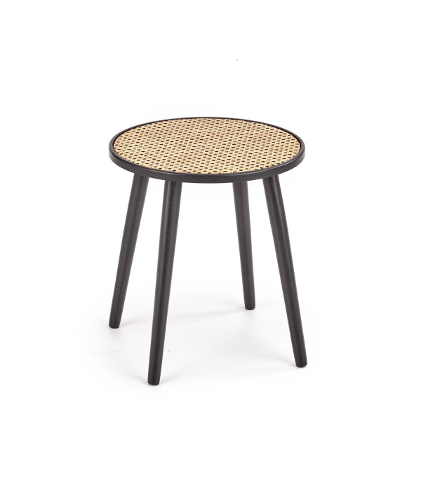 Ława JAKARTA czarny / naturalny rattan