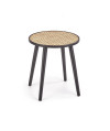 Ława JAKARTA czarny / naturalny rattan