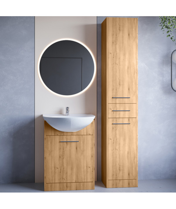Łazienka NEPPA LONG LED dąb artisan laminat Łazienka NEPPA LONG LED dąb artisan laminat