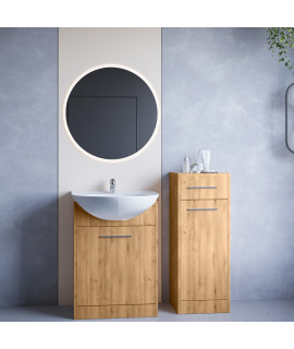 Łazienka NEPPA MINI LED dąb artisan laminat