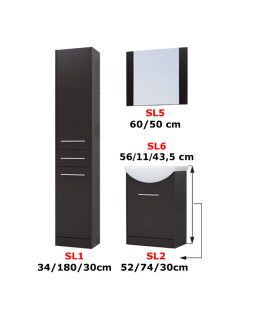 Łazienka NICO LONG dąb artisan laminat