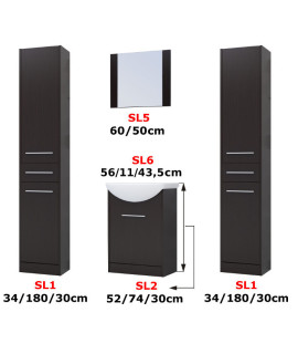 Łazienka SLIM MAX dąb artisan