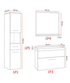 Łazienka TIPO dąb artisan laminat