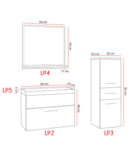 Łazienka TIPO MINI biały laminat