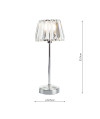 Laura Ashley Capri Mała Lampa Stołowa Polerowany Chrom Z Kloszem Ze Szkła Kryształowego