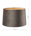 Laura Ashley Velvet Empire Drum Shade Szary 35 cm/14 cali