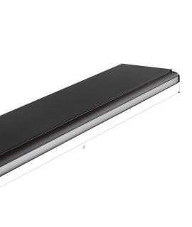 Allday Asymmetric 830 55W 230V 114Cm 75St Black Casambi Spectrum LED