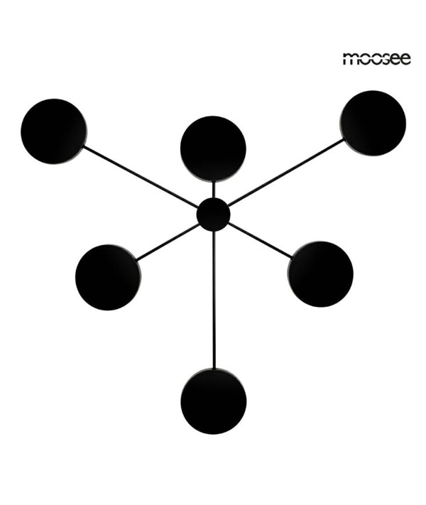 MOOSEE lampa ścienna SHADOW 6 czarna