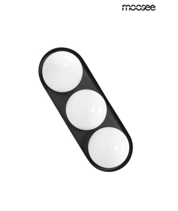 MOOSEE lampa ścienna DROPS 3 czarna