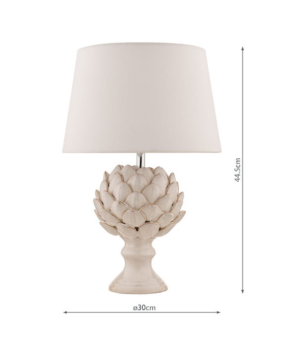 Ceramiczna lampa stołowa Laura Ashley Artichoke z abażurem