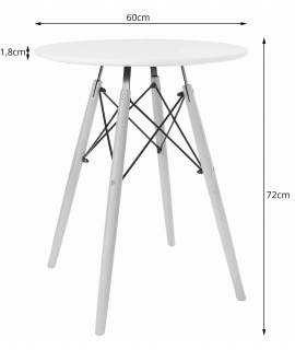 Stół TODI Okrągły 60cm - czarny