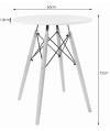 Stół TODI Okrągły 60cm - czarny