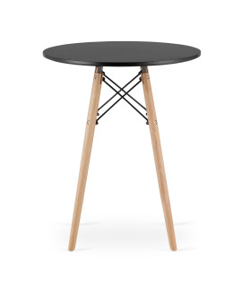 Stół TODI Okrągły 60cm - czarny