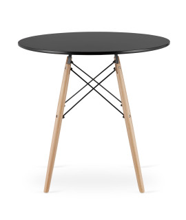 Stół TODI Okrągły 80cm - czarny